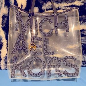 CLEAR MICHAEL KORS TOTE